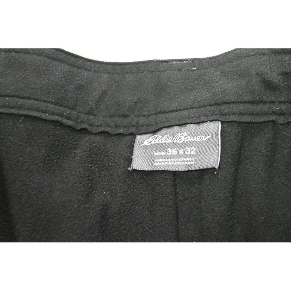 Eddie Bauer Guide Pro Lined Pants Mens 36x32 Gray Fleece Outdoor Excellent